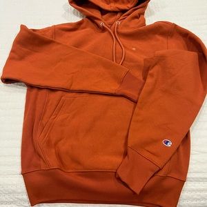 Champion Burnt Orange Reverse Weave Hoodie Small